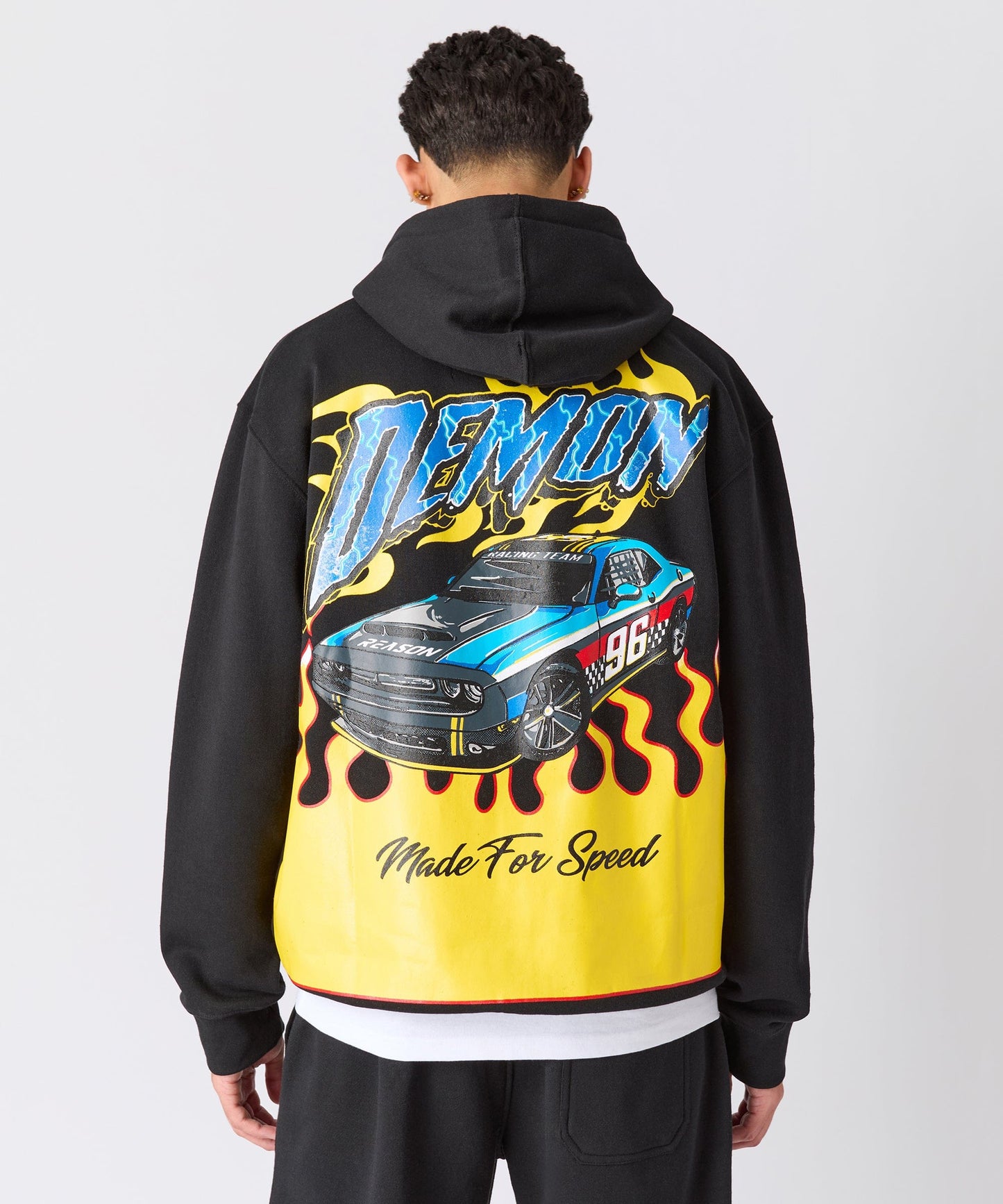 Dodge Demon Applique Full Zip Hoodie - Black