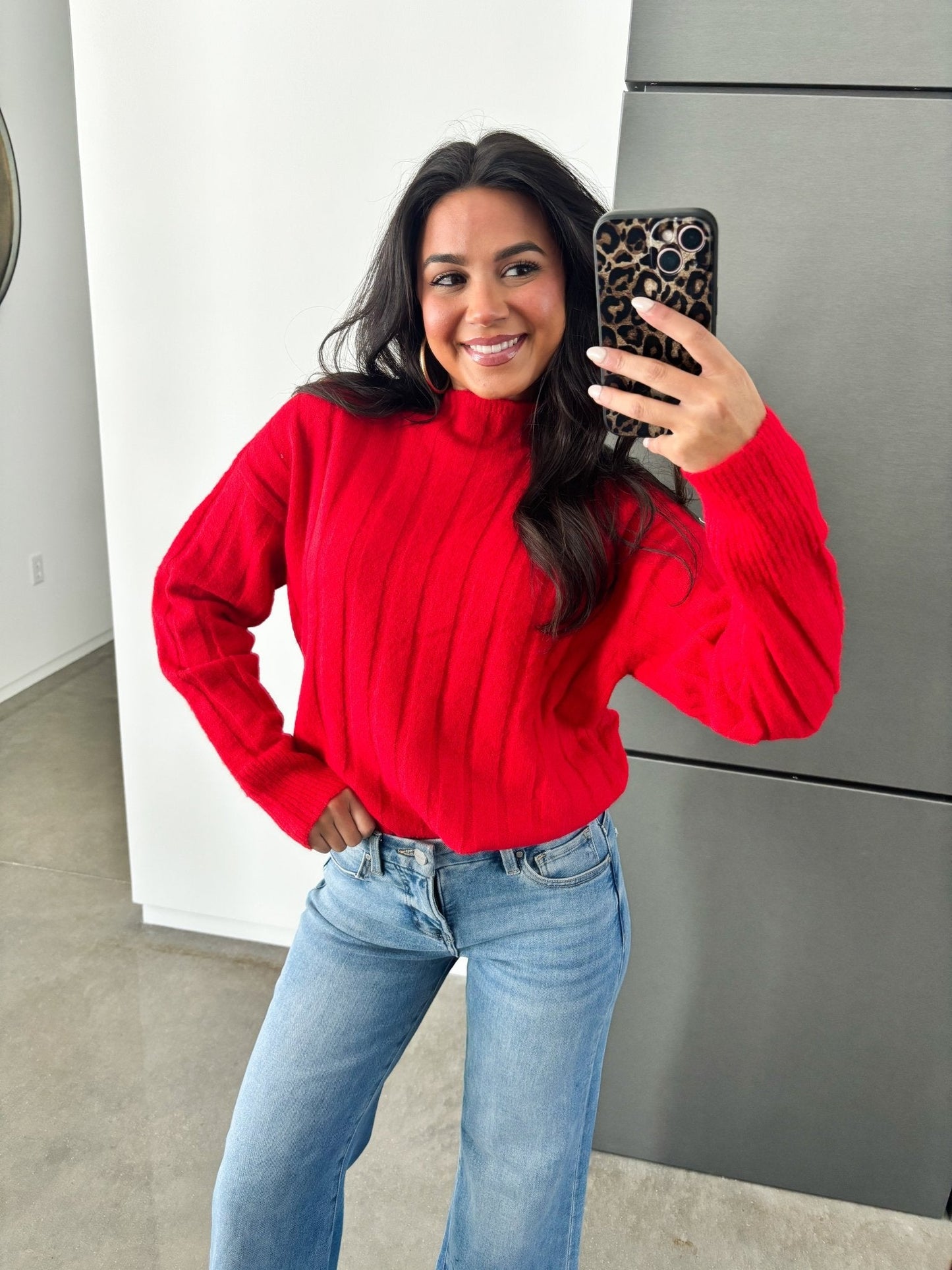 Ready To Celebrate Red Sweater ~FINAL SALE~