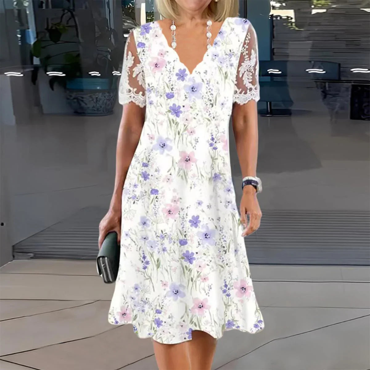 Lane | Graceful Lace Midi Dress