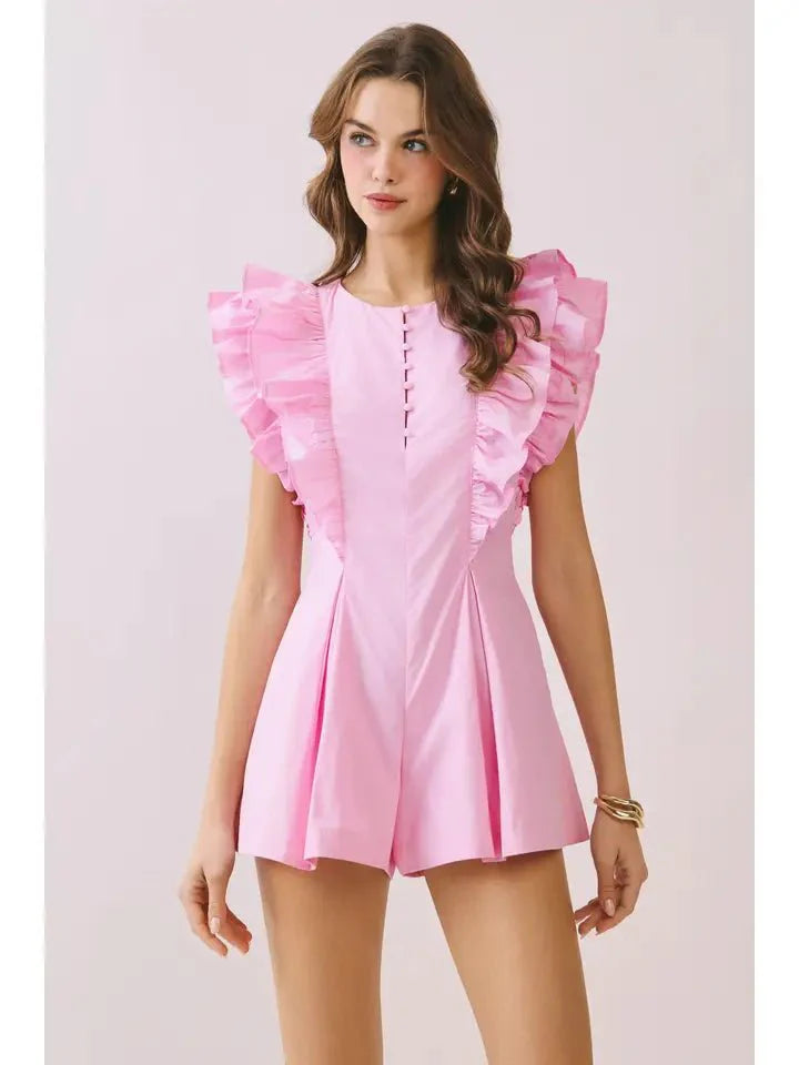 Bashful Babe Pink Romper