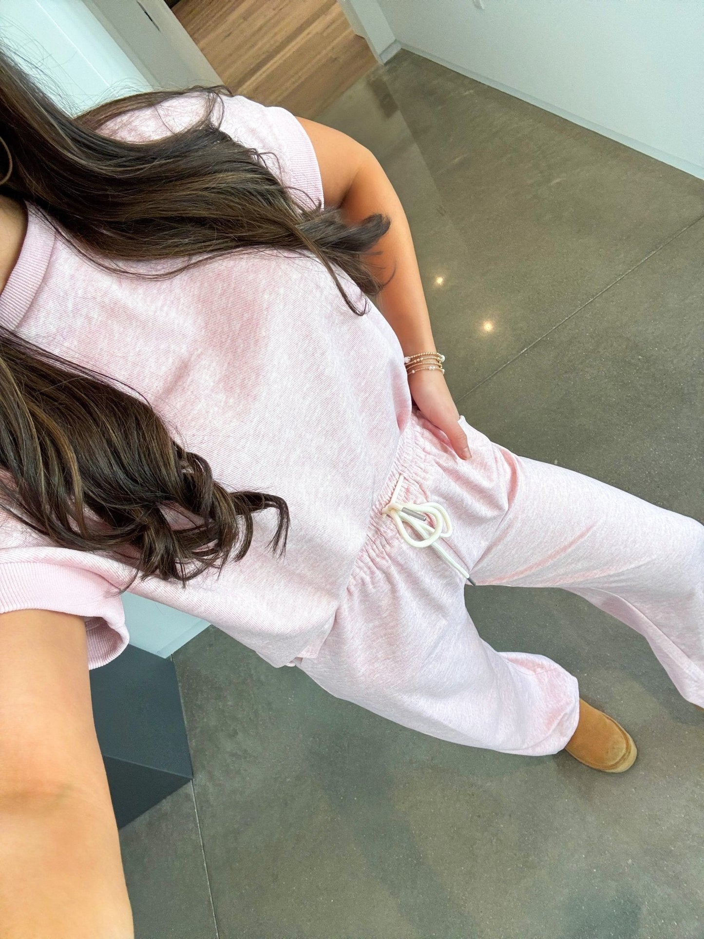 Effortlessly Yours Heathered Pink Set