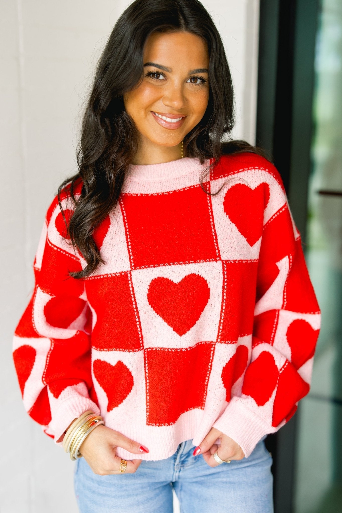 Happy Heart Red Sweater ~FINAL SALE~