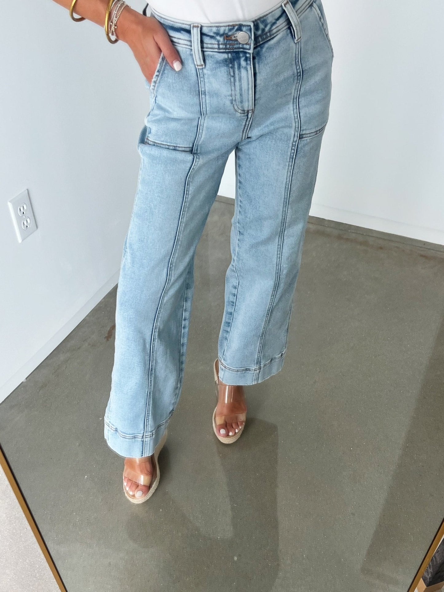 Swayze Front Seam Light Denim