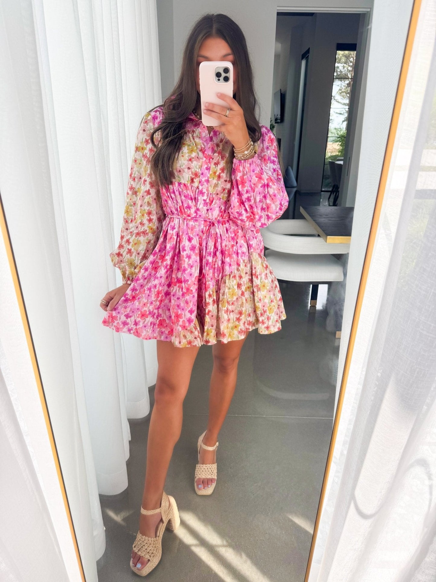 Beautiful Blooms Pink Floral Dress ~FINAL SALE~