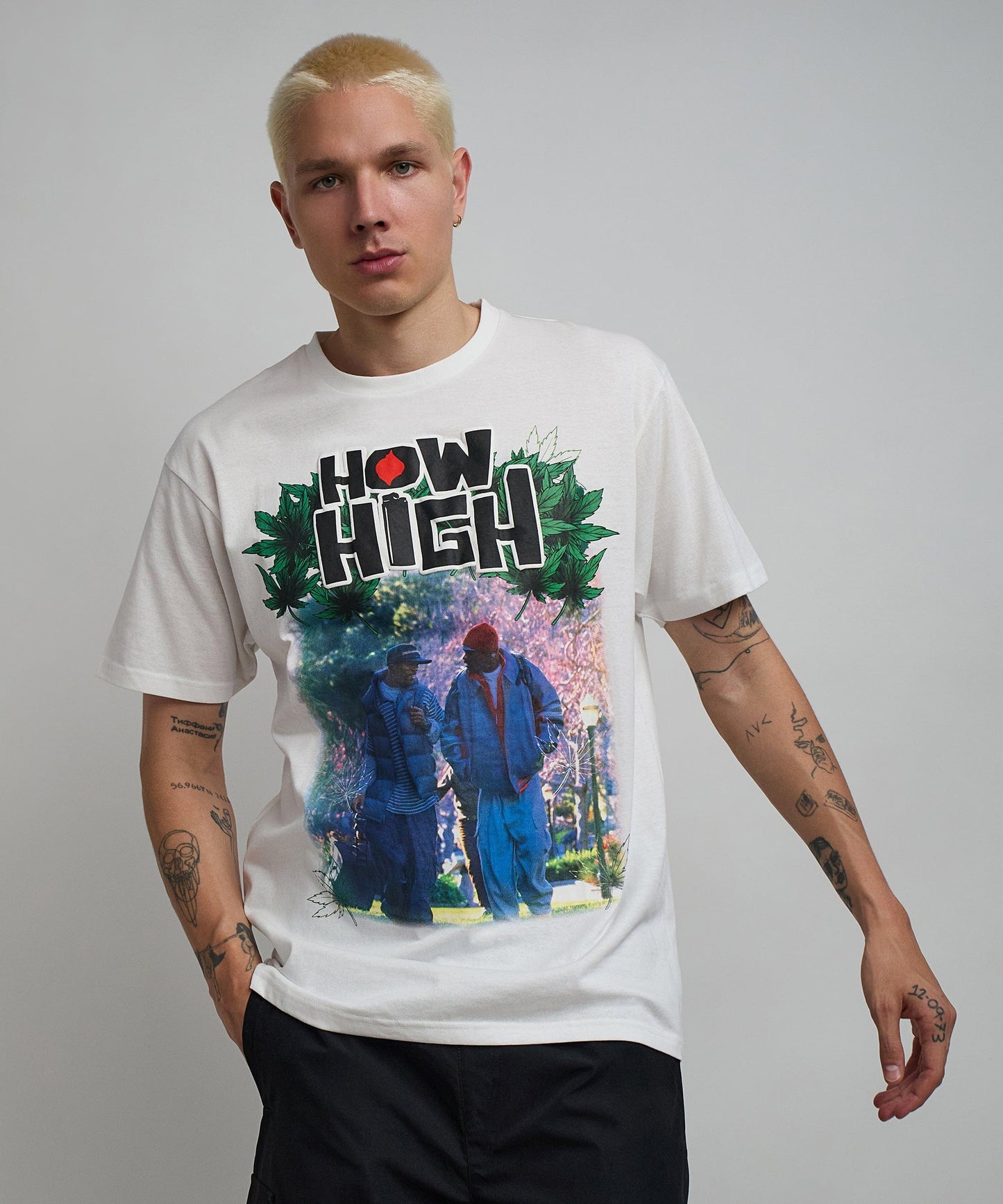 How High Bootleg Short Sleeve Tee - White