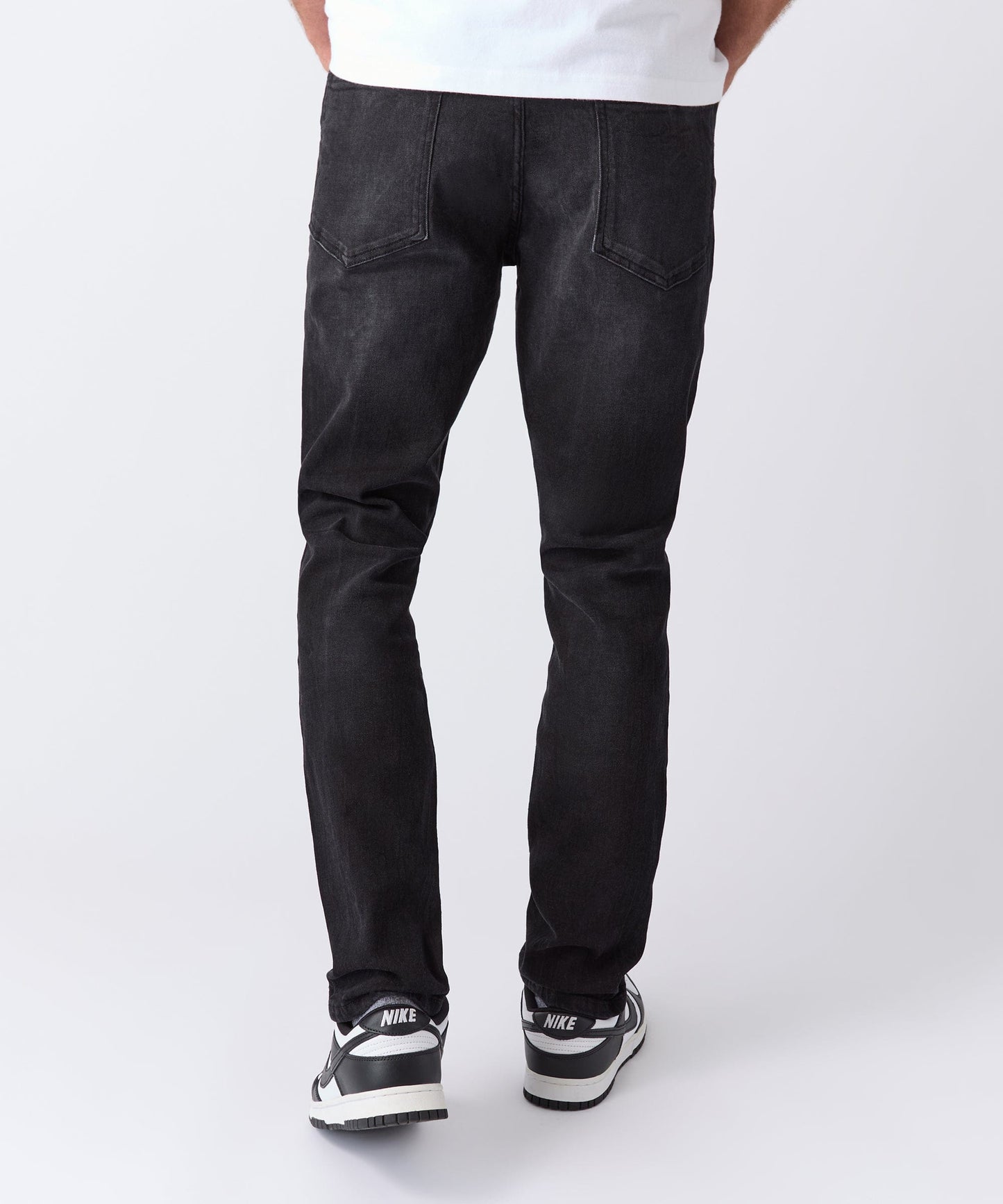 Rip and Repaired Denim Jeans - Black