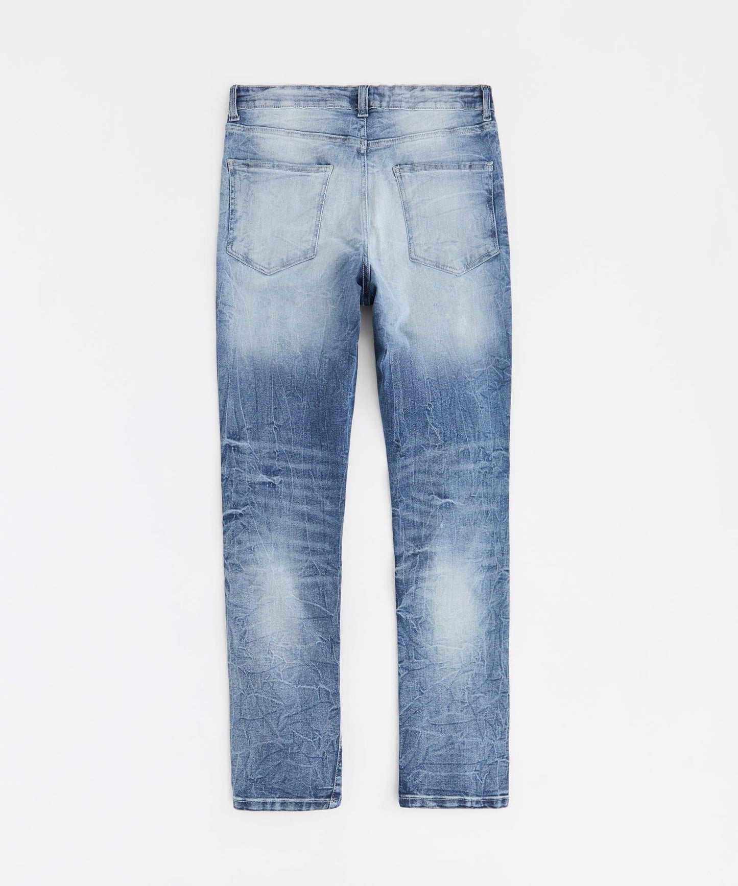 Men's Skinny Rip And Repair Denim Pants - Medium Blue