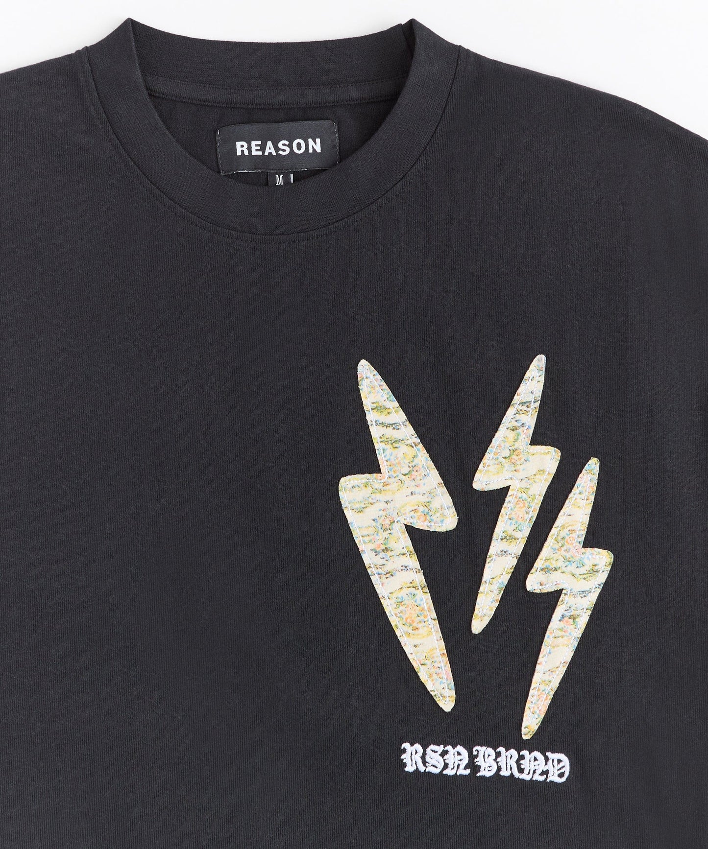 Lighting Applique Short Sleeve Tee - Black