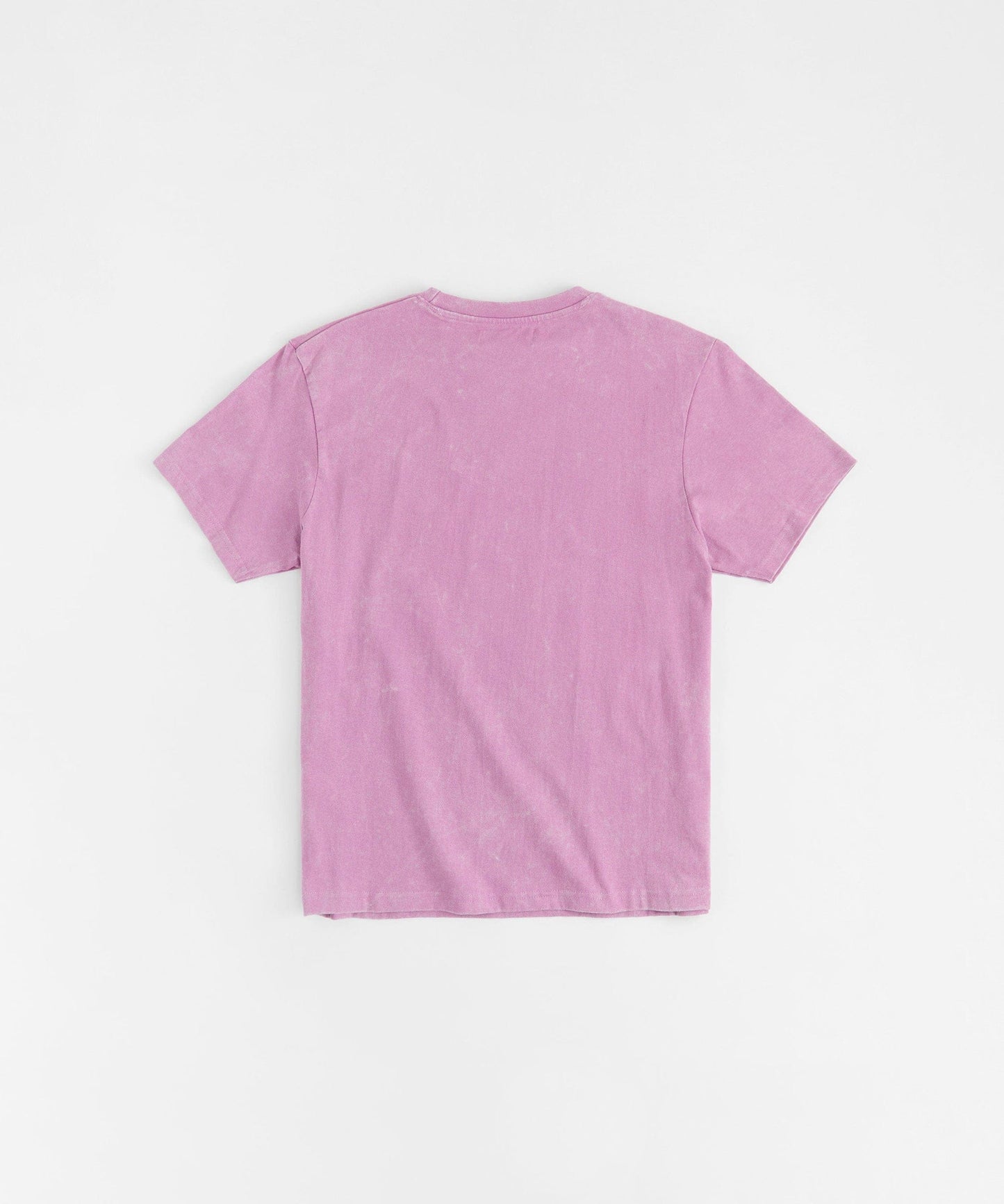 Washed Embroidered Short Sleeve Tee - Purple