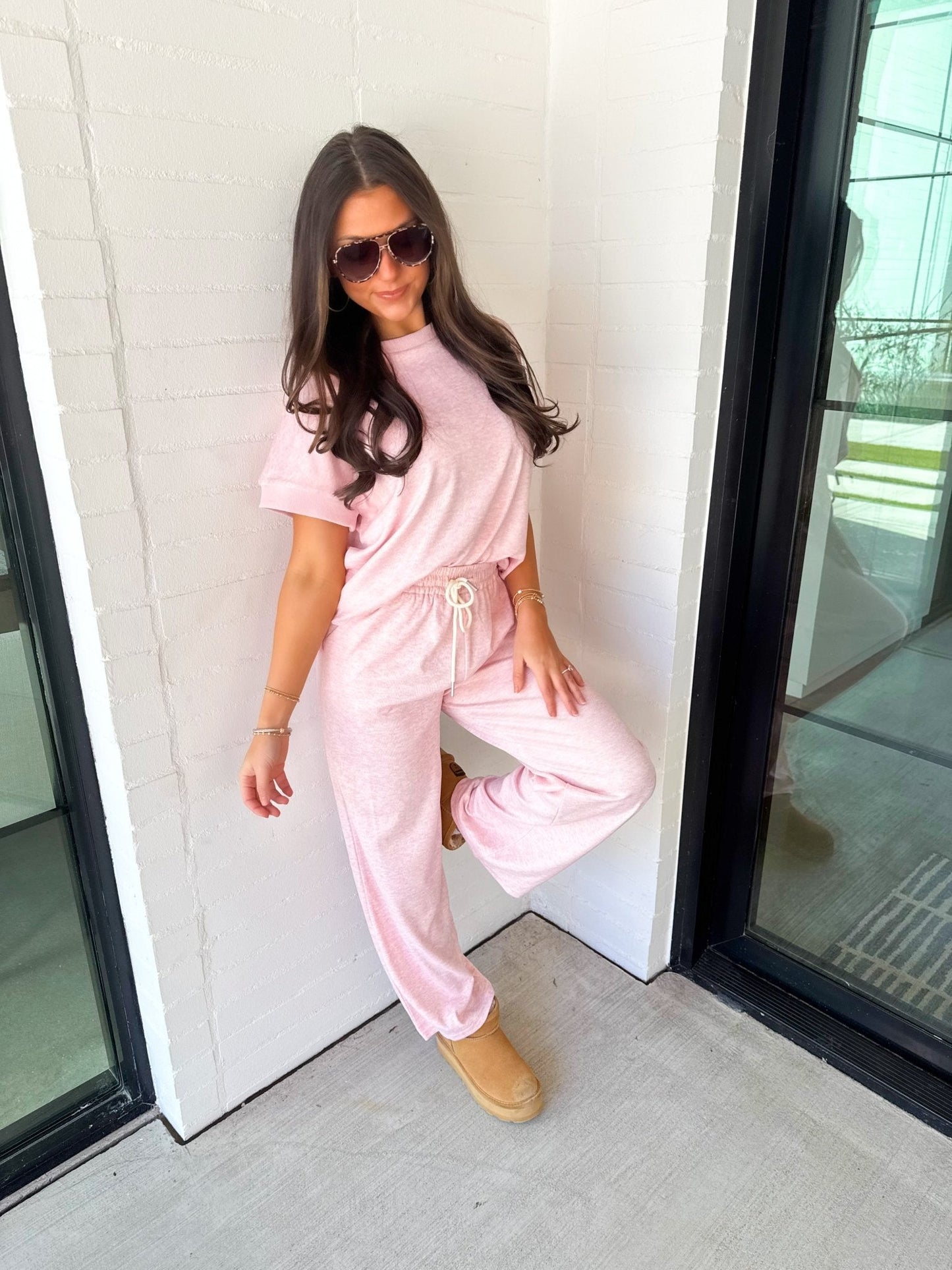 Effortlessly Yours Heathered Pink Set