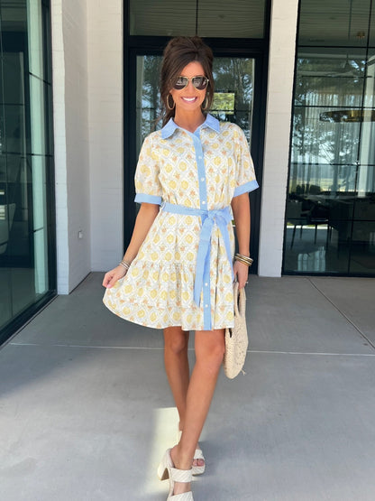 Chartreuse Charm Mix Dress