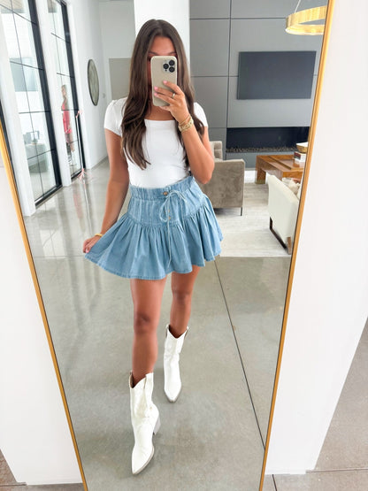 Do What's Right Denim Mini Skirt ~FINAL SALE~