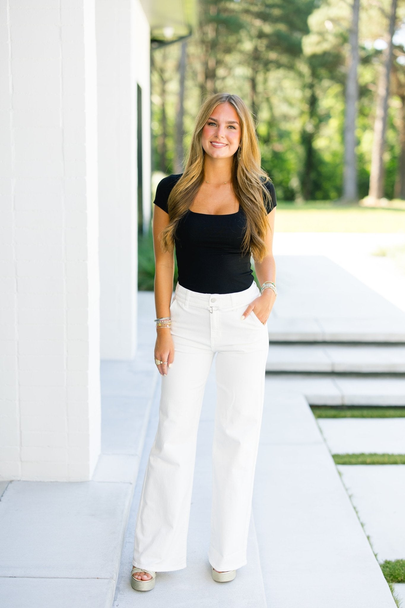 Walking Away White Denim