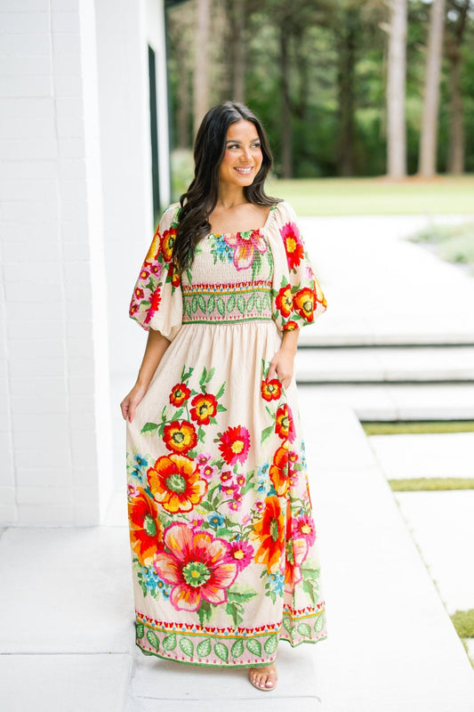 Out Of The Ordinary Ecru Dress ~FINAL SALE~