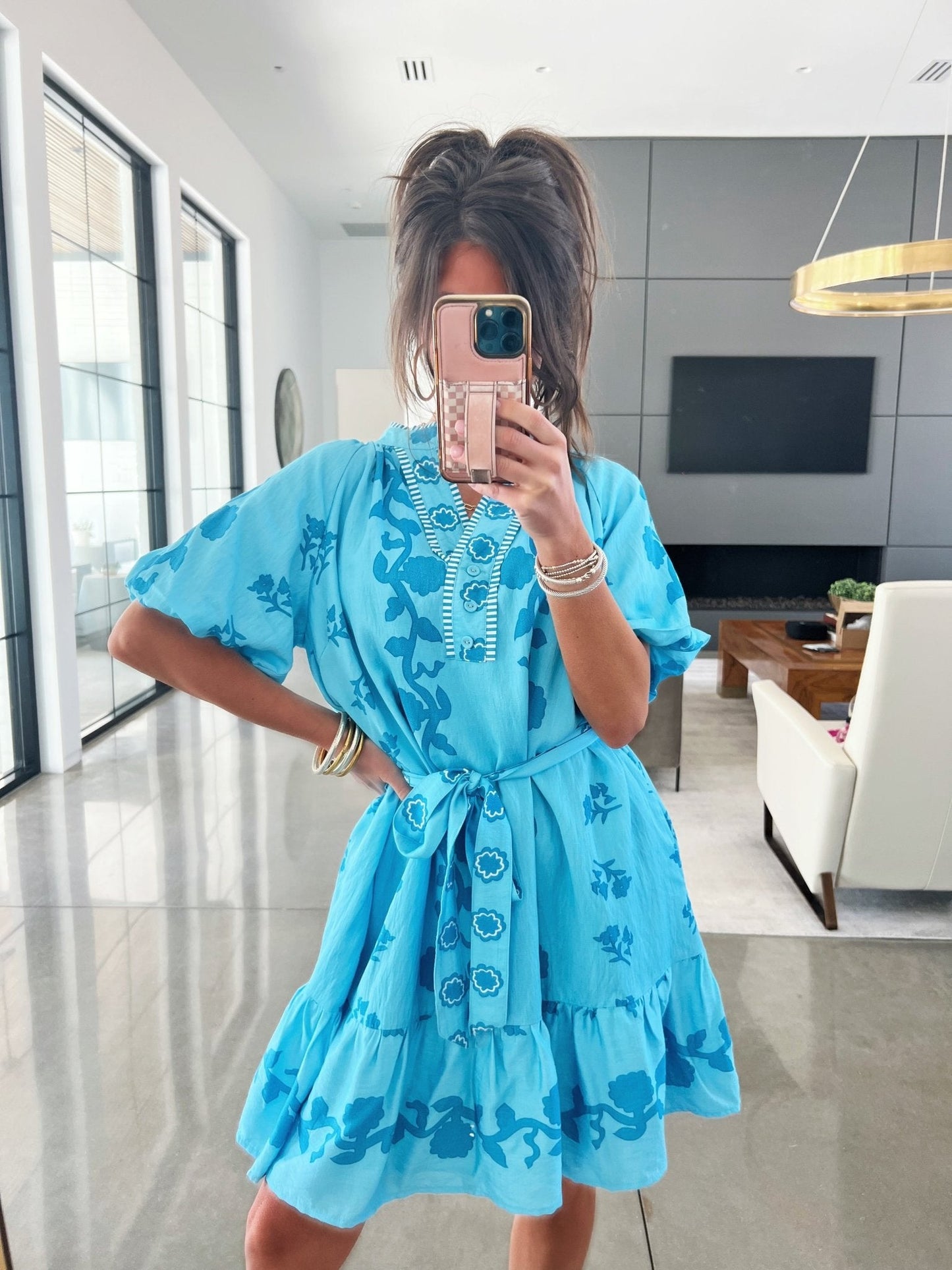 Cloud Nine Blue Floral Dress