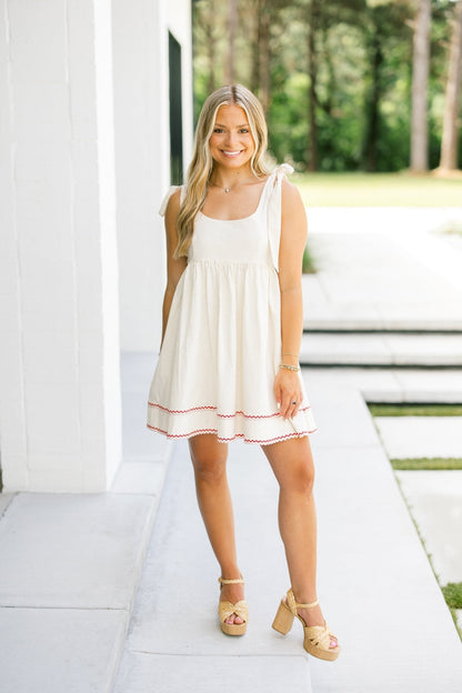 Rosie Cream Tie Dress ~FINAL SALE~
