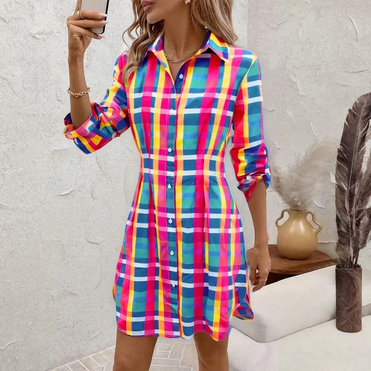 Nisha | Chic Check Mini Dress