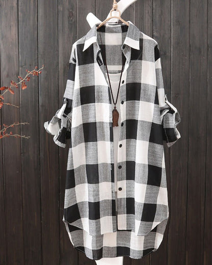 Ingrid | Flowy Plaid Shirt