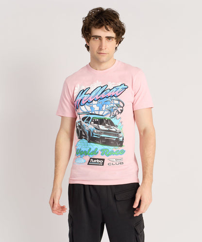 Dodge Hellcat Racing Box Short Sleeve Tee - Pink
