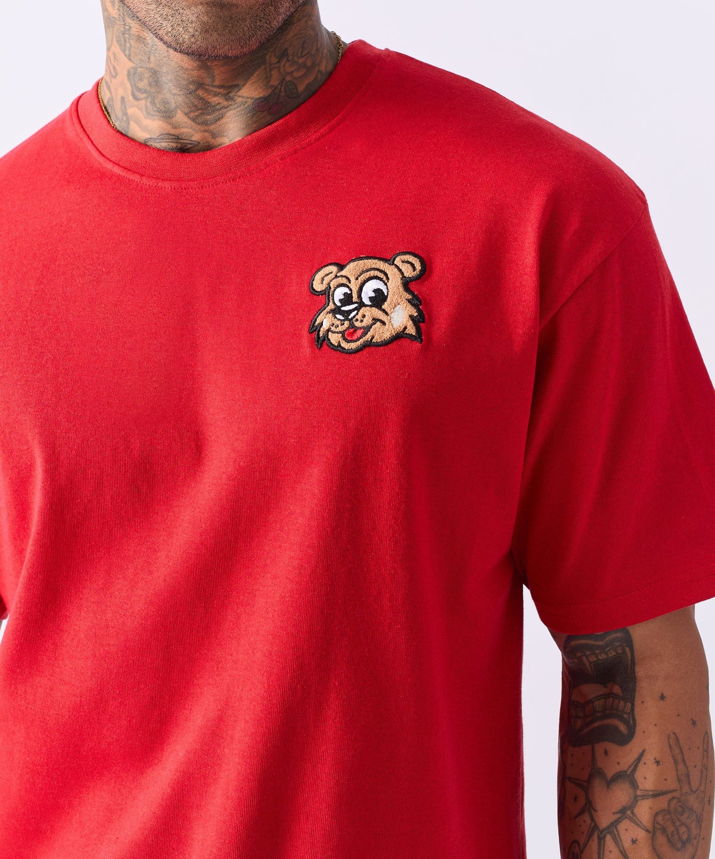 Cub Chenille Patch Short Sleeve Tee - Red