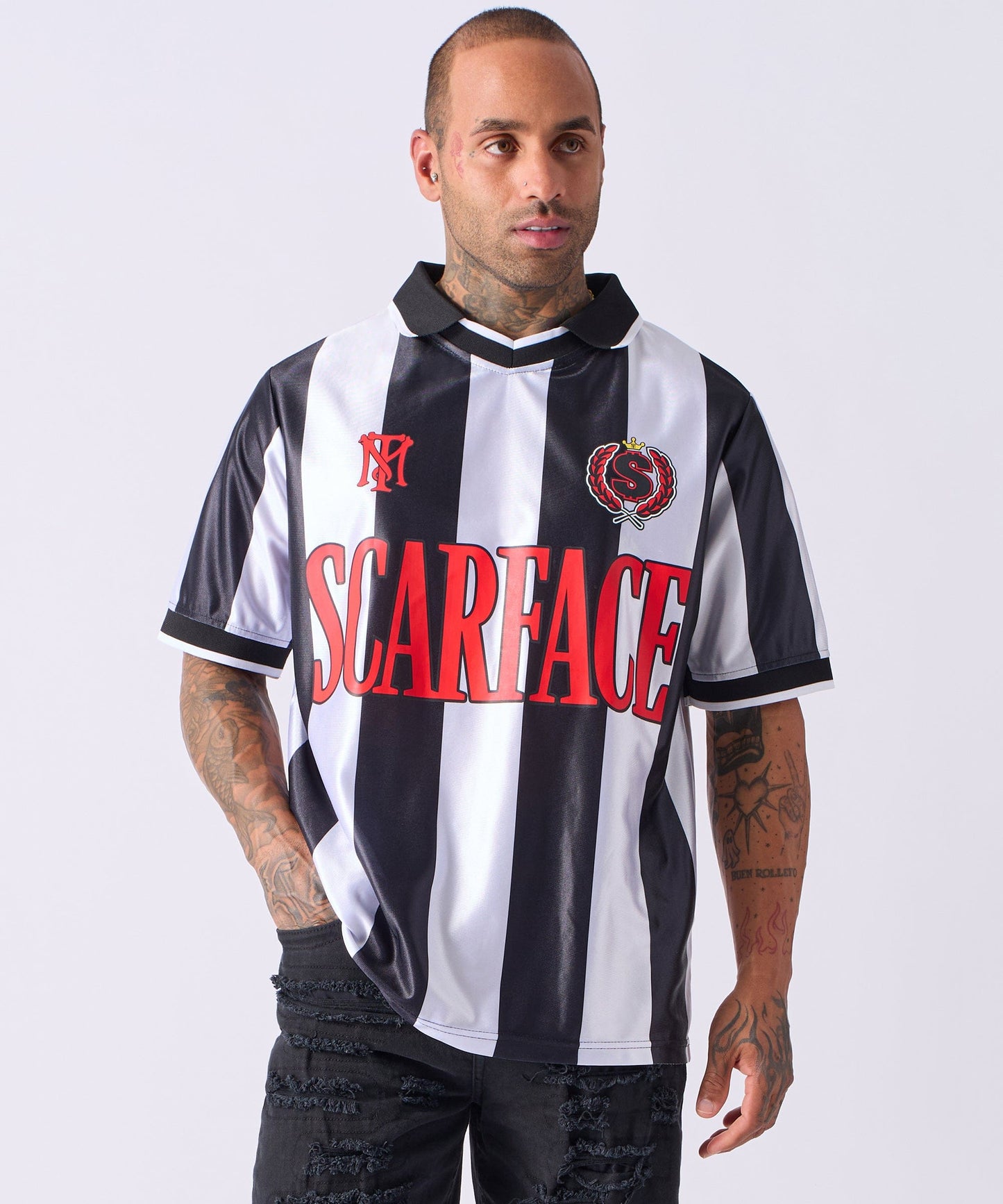 Scarface Soccer Jersey - Black&White