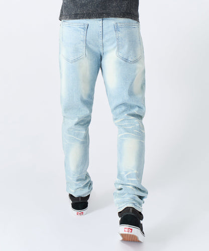 Cargo Denim Jeans - Light Blue