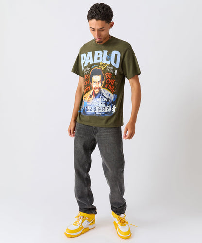 Pablo Graffiti Applique Short Sleeve Tee - Green