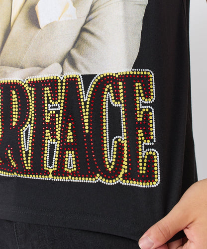 Scarface Rhinestone Short Sleeve Tee - Black