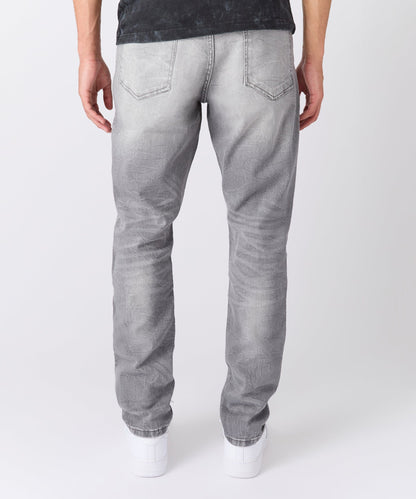 Distressed Ripped And Repaired Denim Jeans - Grey