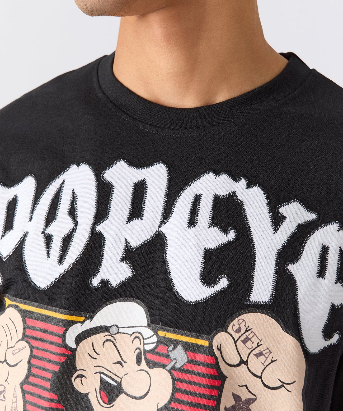 Popeye Crest Short Sleeve Tee - Black