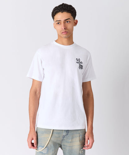My Way Embroidered Short Sleeve Tee - White