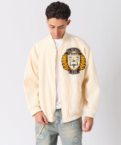 Coaches Chenille Patched Jacket - Cream