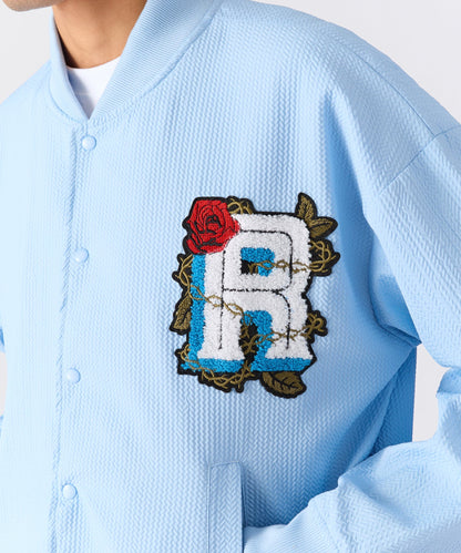 Coaches Chenille Patched Jacket - Light Blue