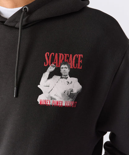 Scarface Tony Glitter Print Hoodie - Black