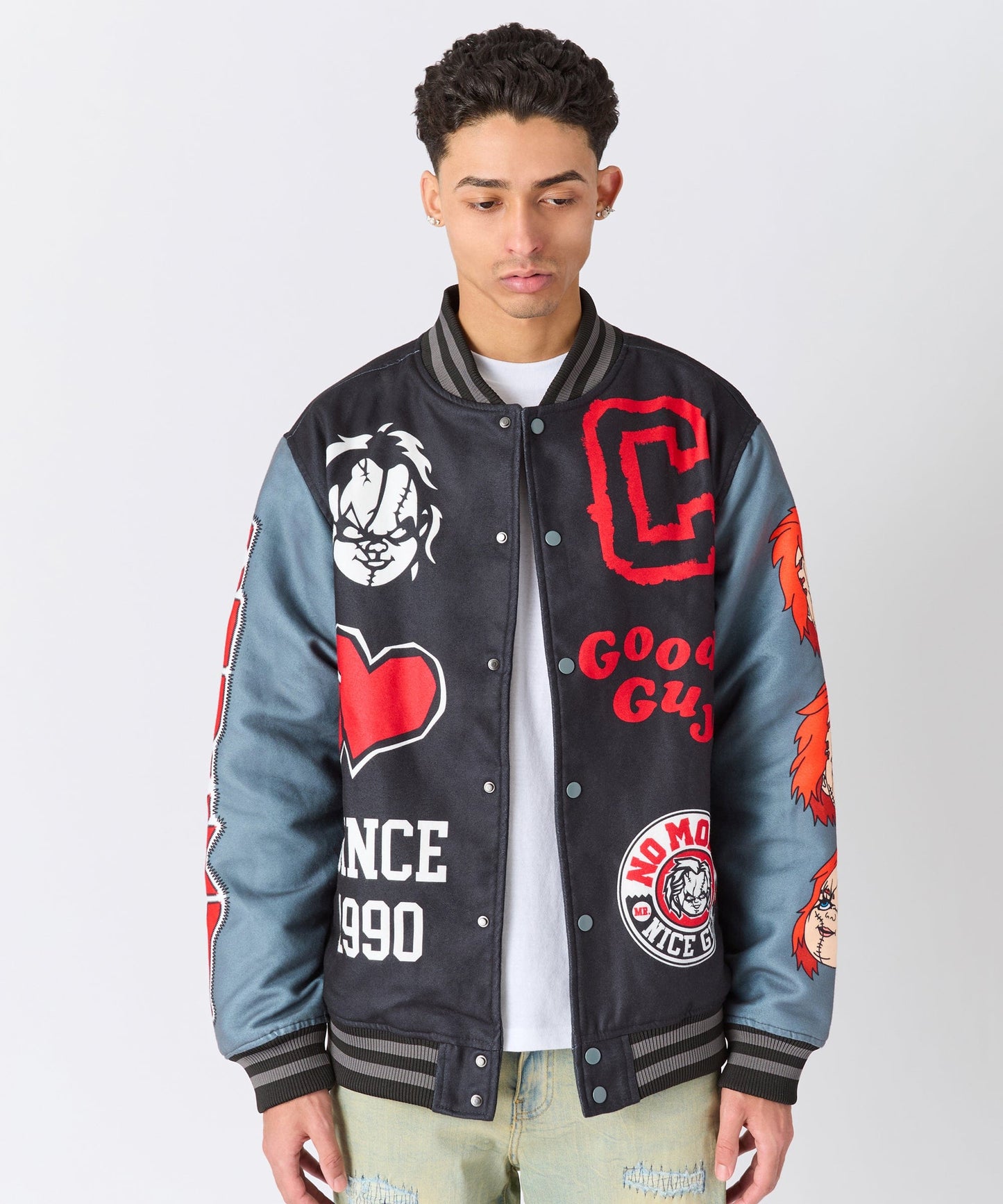 Chucky Nice Guy Varsity Jacket - Black