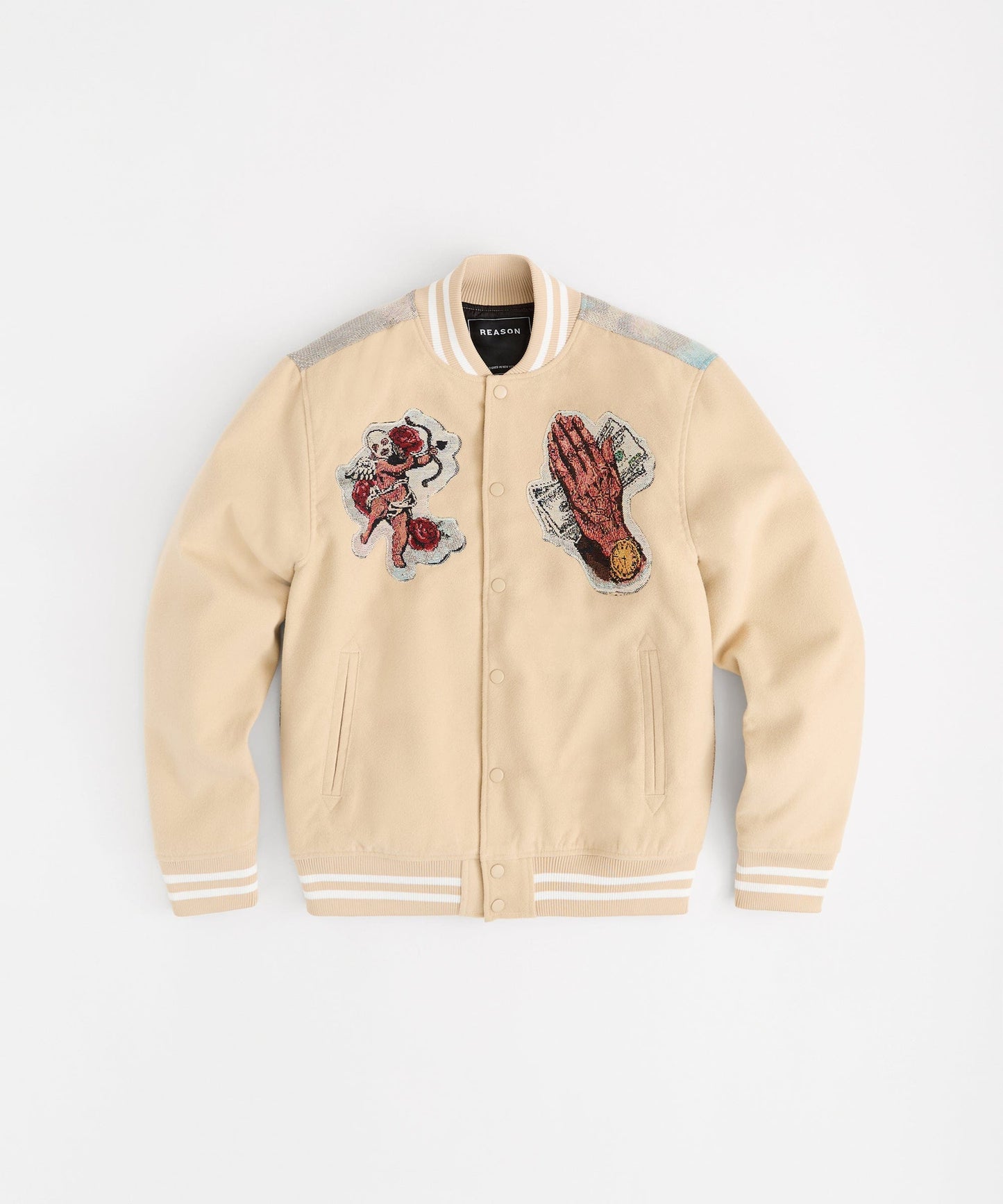 Self Made Tapestry Varsity Jacket - Khaki