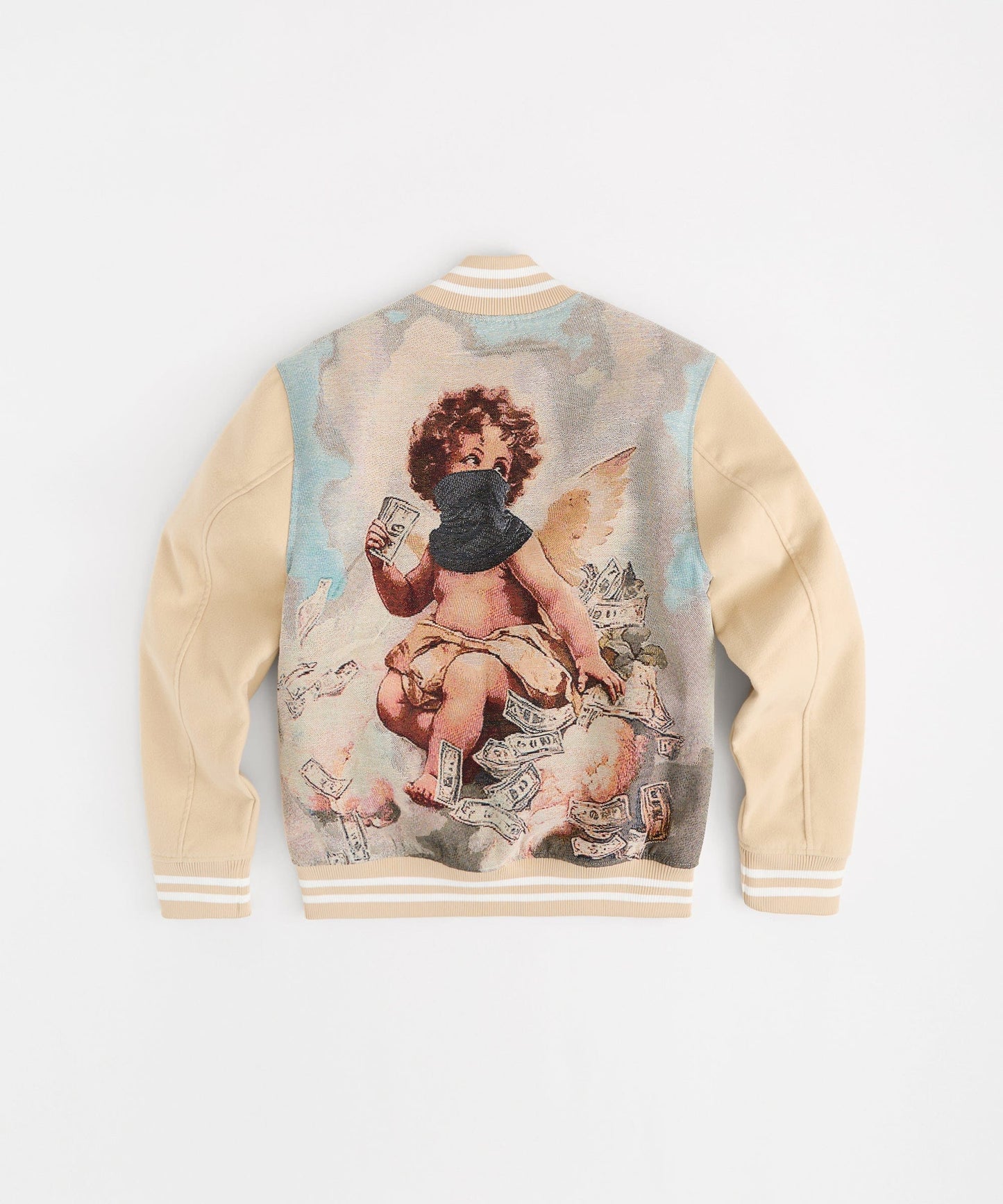 Self Made Tapestry Varsity Jacket - Khaki