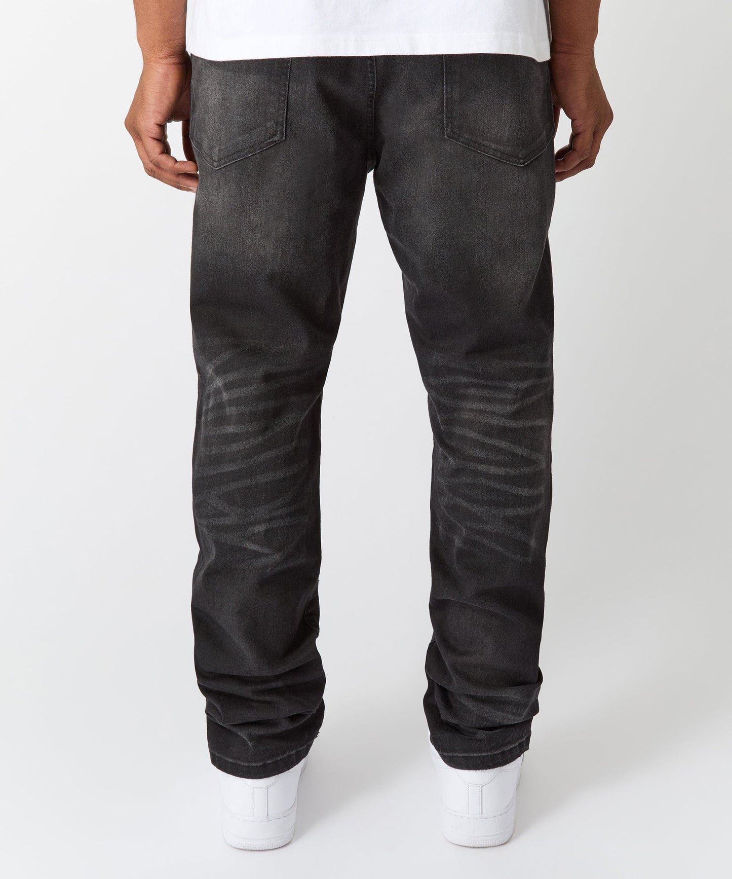 Rip And Repair Denim Jeans - Black