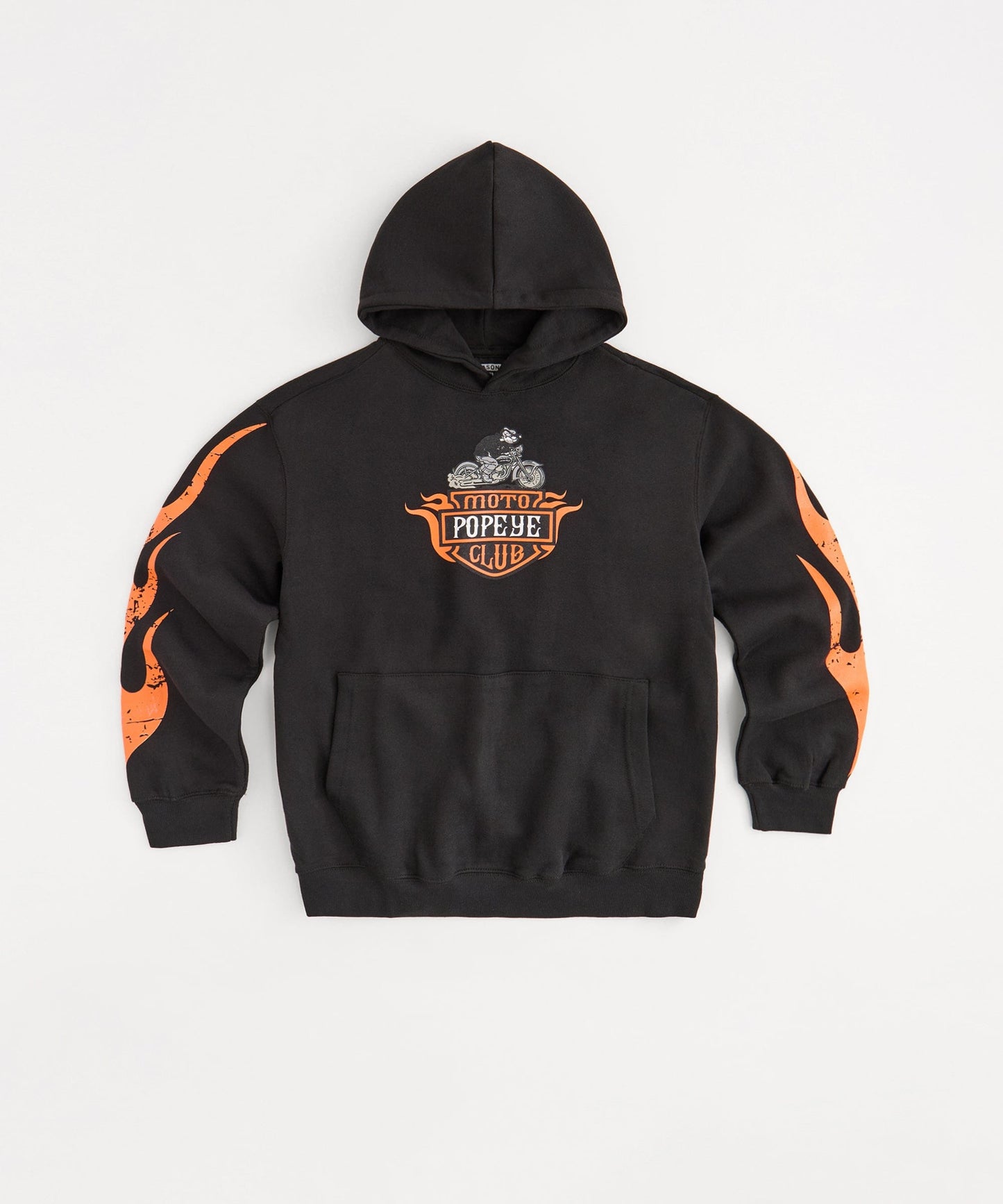 Popeye Moto Club Graphic Hoodie - Black
