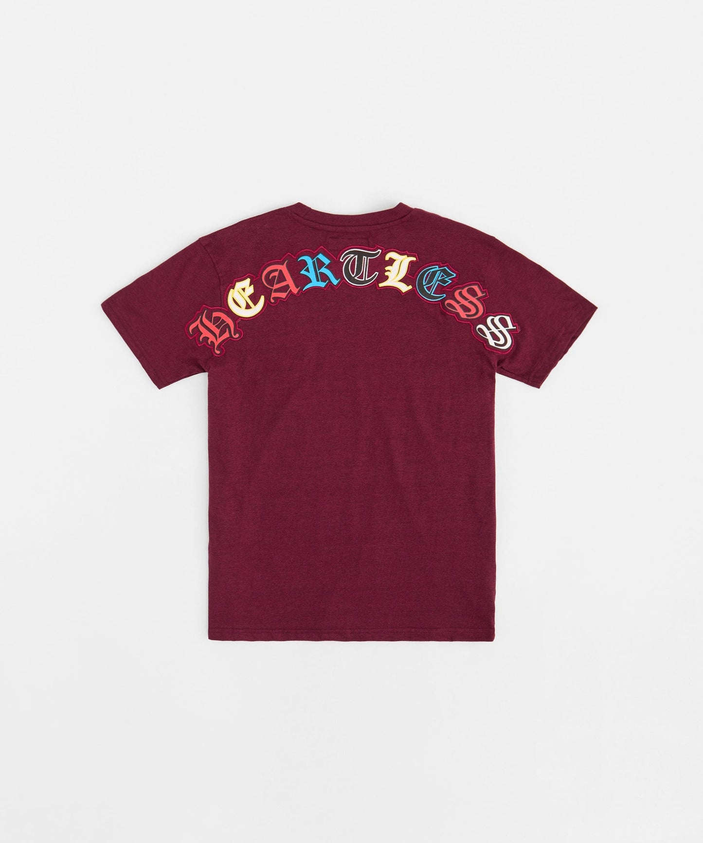Heartless Embroidered Short Sleeve Tee - Burgundy