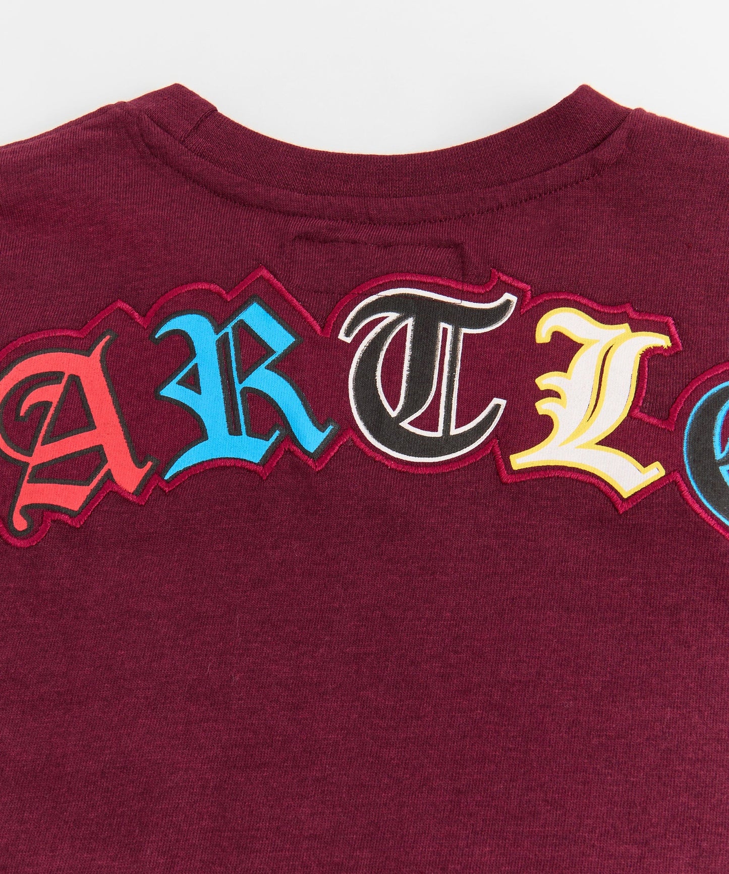 Heartless Embroidered Short Sleeve Tee - Burgundy