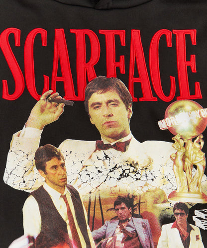 Scarface Say Hello Embroidered Patch Hoodie - Black