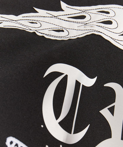 Reckless Trouble Rhinestone Hoodie - Black