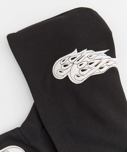 Reckless Trouble Rhinestone Hoodie - Black