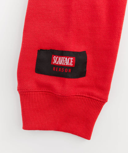 Scarface Old English Chenille Hoodie - Red