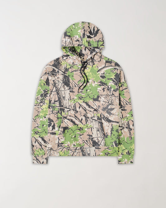 Essential Boxy Fit Heavyweight Pullover Hoodie - Green Tree