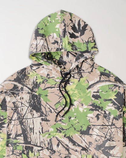 Essential Boxy Fit Heavyweight Pullover Hoodie - Green Tree