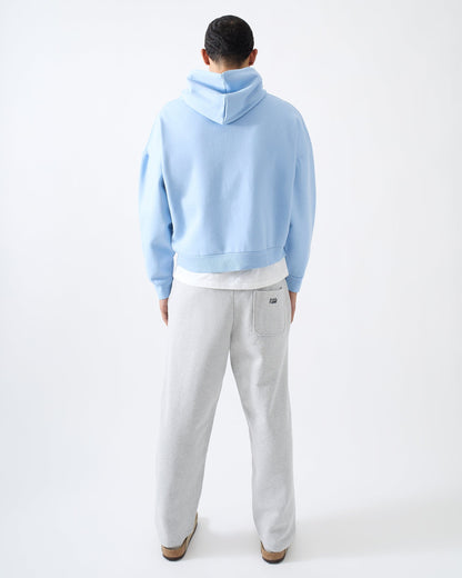 Essential Heavyweight Fleece Baggy Fit Comfy Hoodie - Blue
