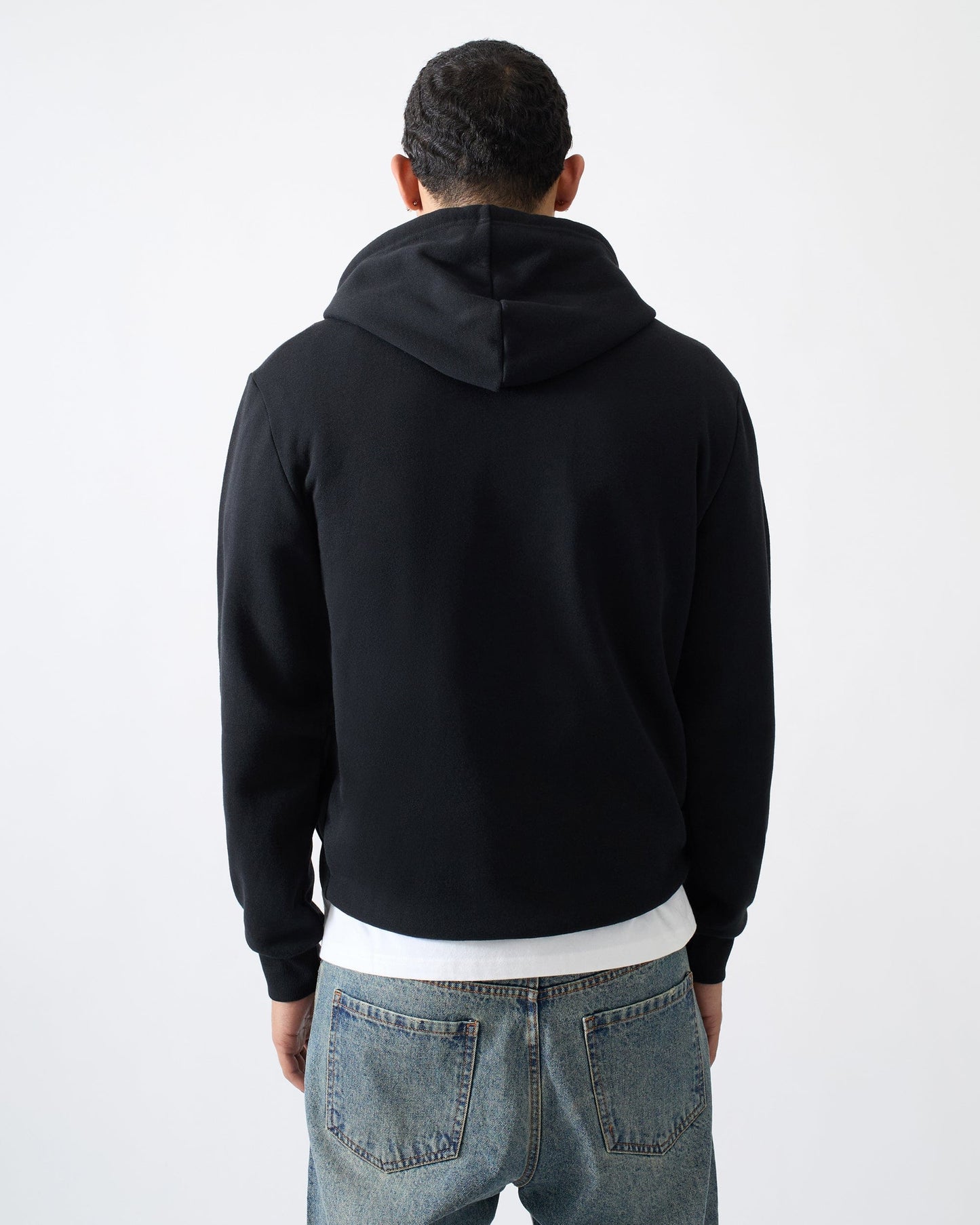 Mishka Graphic Print Embroidered Hoodie - Black