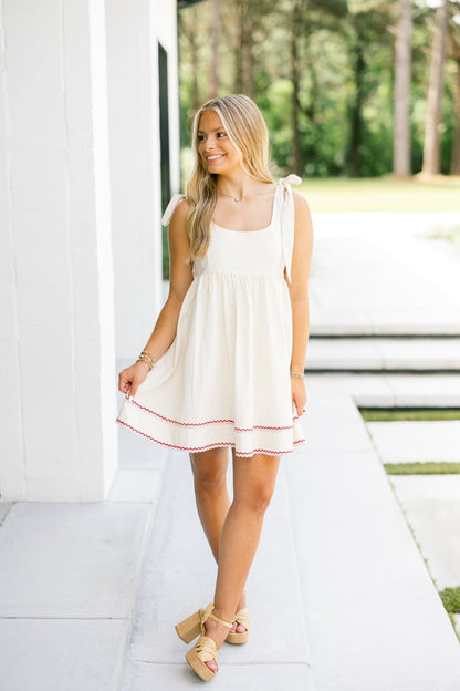 Rosie Cream Tie Dress ~FINAL SALE~
